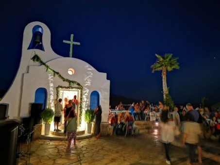 Celebrating the church of Agia Paraskevi in Ios Island